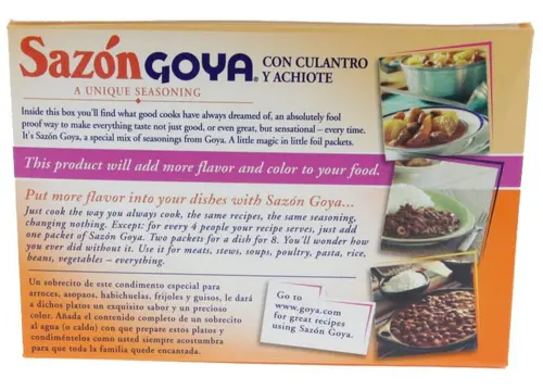 Goya Corainder & Annatto Seasoning 20 Pack - Sazon Culantro y Achiote thumbnail 2