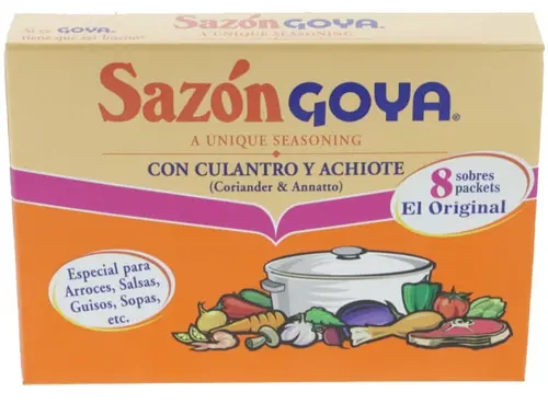 (8 pack) Goya Coriander & Annatto Seasoning - Sazon Culantro y Achiote
