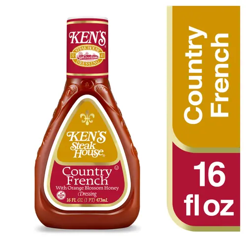 Ken's Steak House Country French with Orange Blossom Honey Salad Dressing, 16 fl. oz.