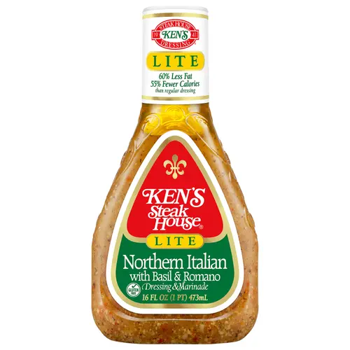 Ken's Steak House Lite Northern Italian with Basil & Romano Salad Dressing & Marinade 16 fl oz thumbnail 2