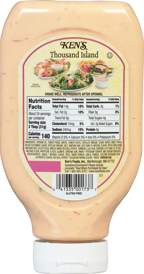 Ken's Steak House Thousand Island Dressing, Topping & Spread 24 oz thumbnail 3