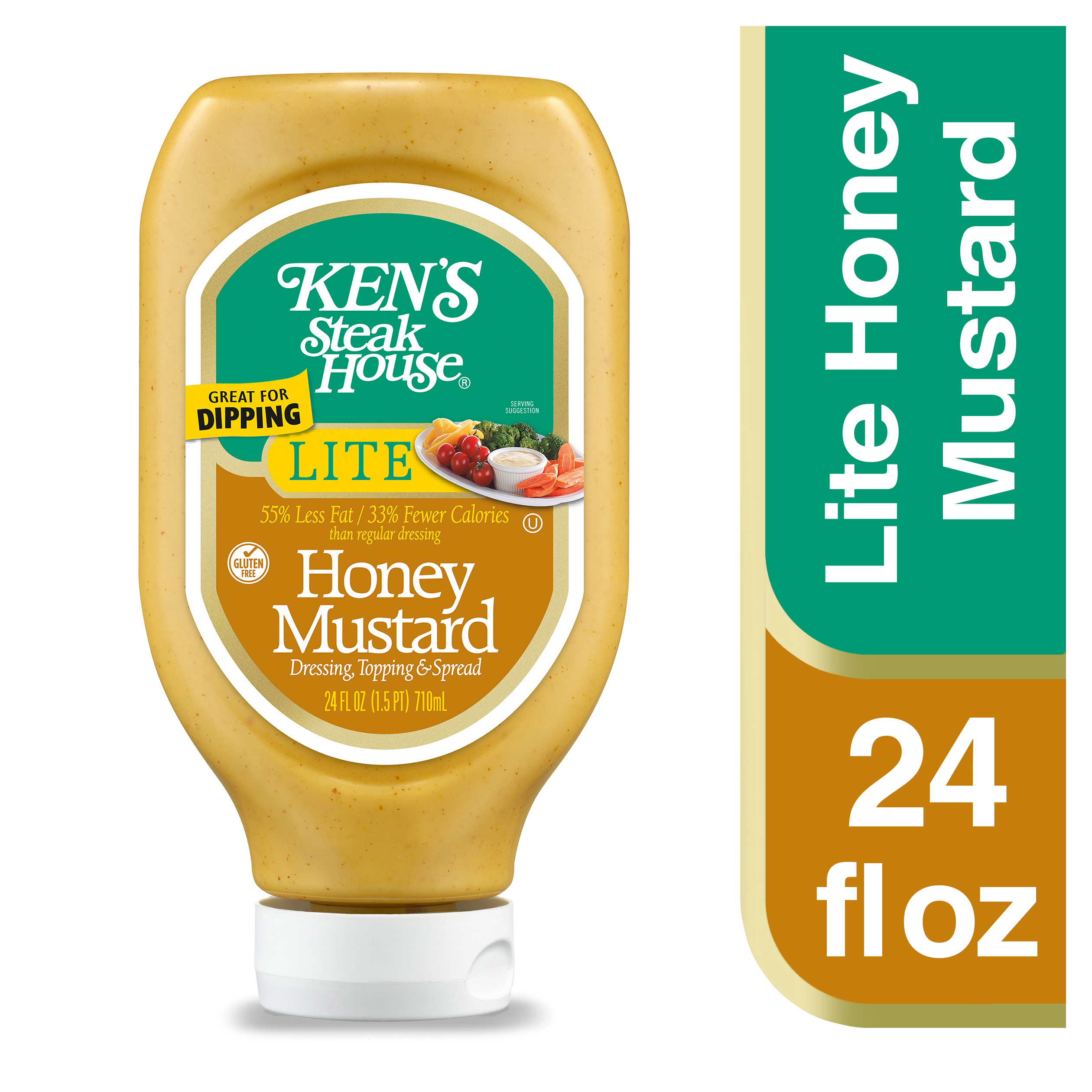 Ken's Steak House Lite Honey Mustard Salad Dressing 24 fl oz