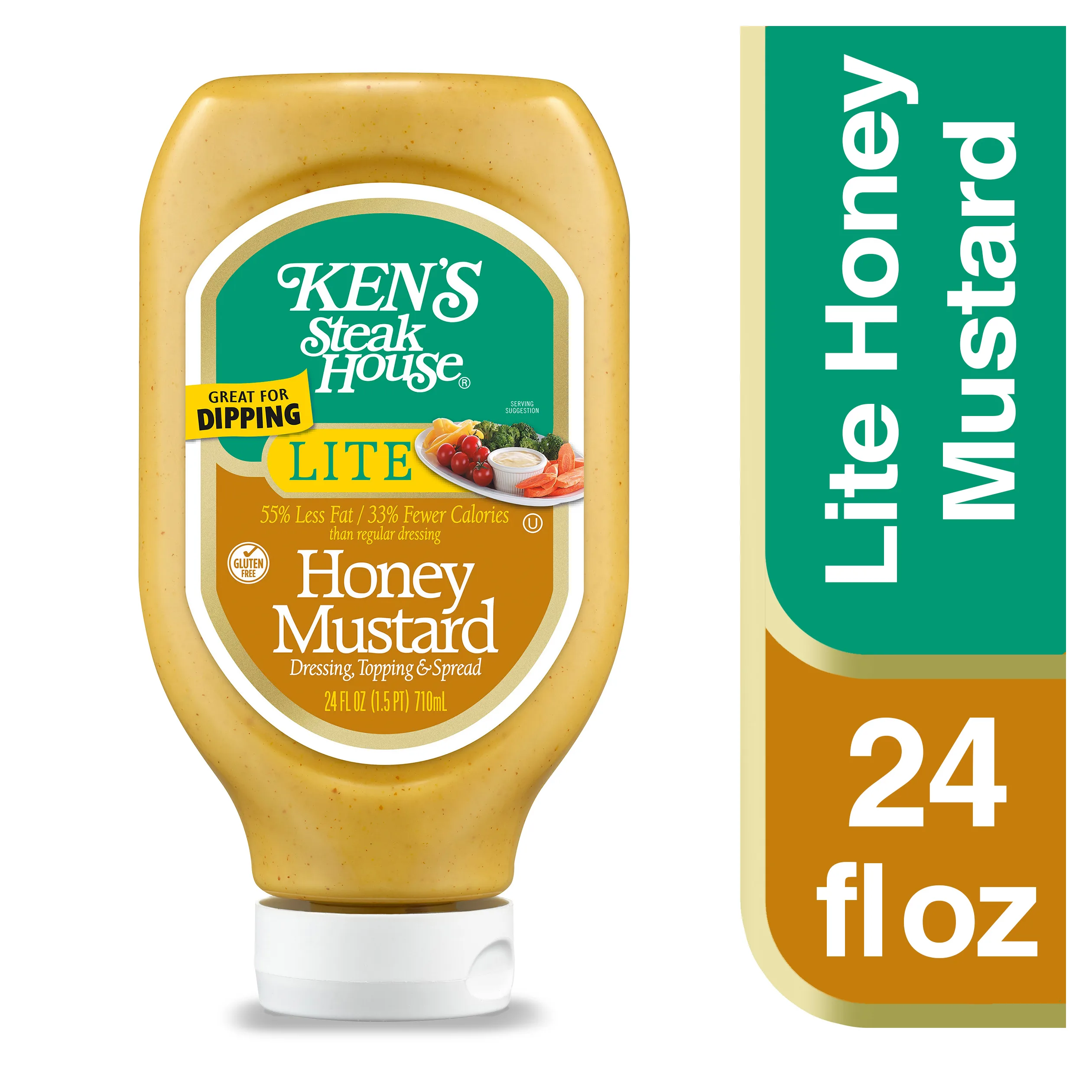 Ken's Steak House Lite Honey Mustard Salad Dressing 24 fl oz