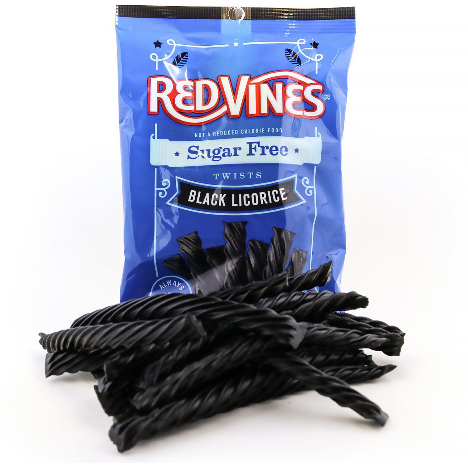 Red Vines Sugar Free Twists, Black Licorice Chewy Candy, 5oz Bag thumbnail 3