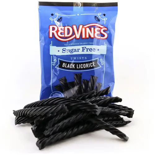 Red Vines Sugar Free Twists, Black Licorice Chewy Candy, 5oz Bag thumbnail 3