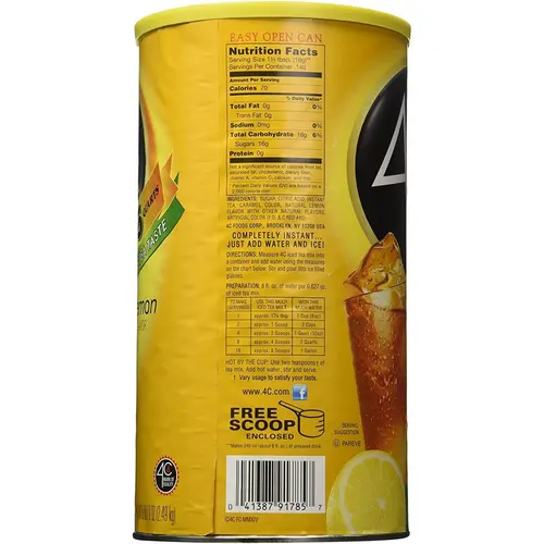 4C Lemon Iced Tea Mix, 5.49 Lb Bag thumbnail 2