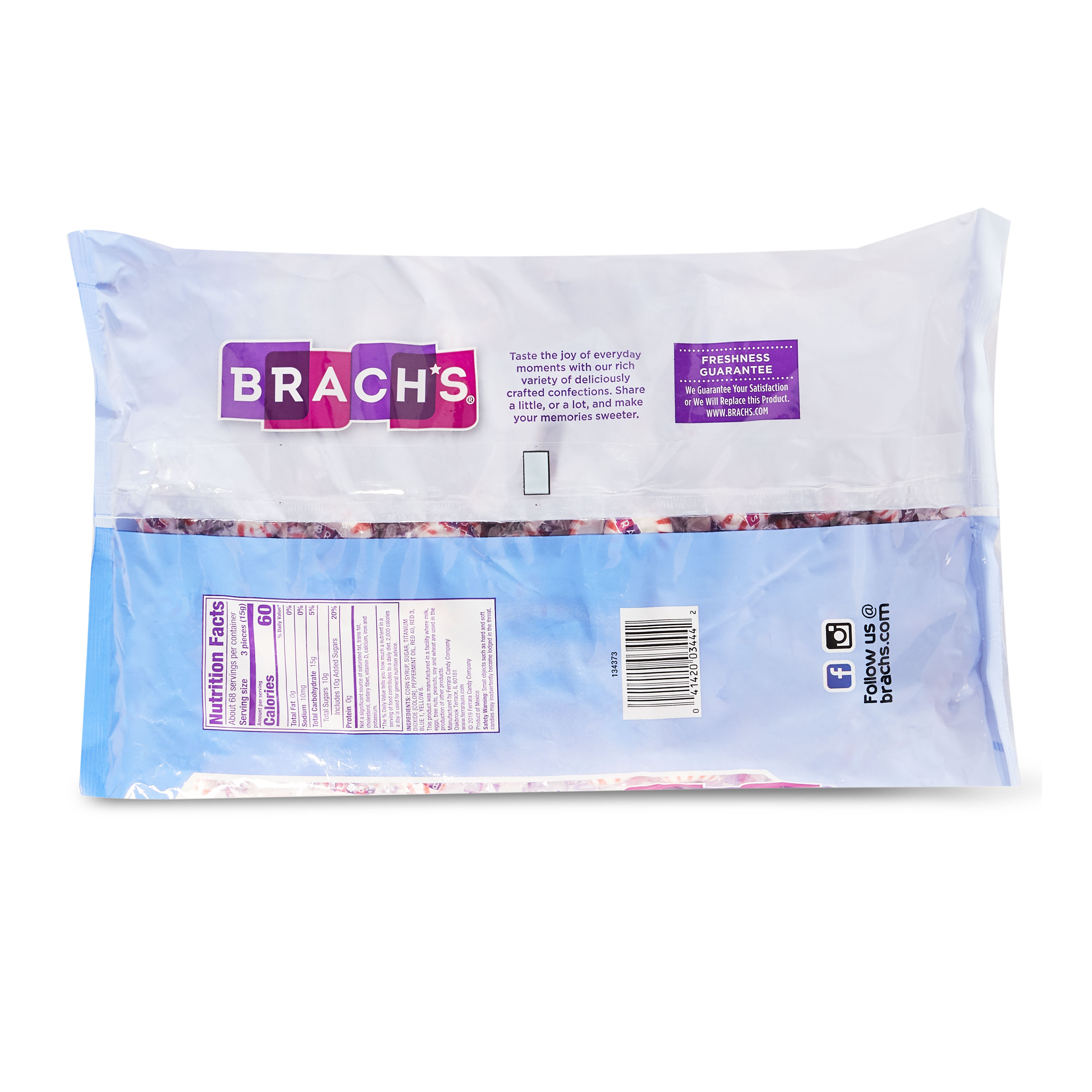 Brach's Star Brites, Individully Wrapped, Peppermint Candy, 36 oz thumbnail 4