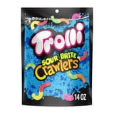 Trolli Sour Brite Crawlers, Candy, Cherry-Lemon, Strawberry-Grape & Orange-Lime, Sweet and Sour, Gummy Worms, 14 oz thumbnail 2