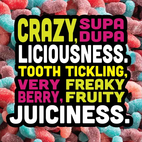 Trolli Sour Brite Crawlers, Candy, Very Berry, Sweet and Sour, Gummy Worms, 14 oz thumbnail 4