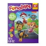 Funables Fruity Snacks, PAW Patrol, Assorted Fruit, Flavored Snacks, 0.8 oz 10 ct