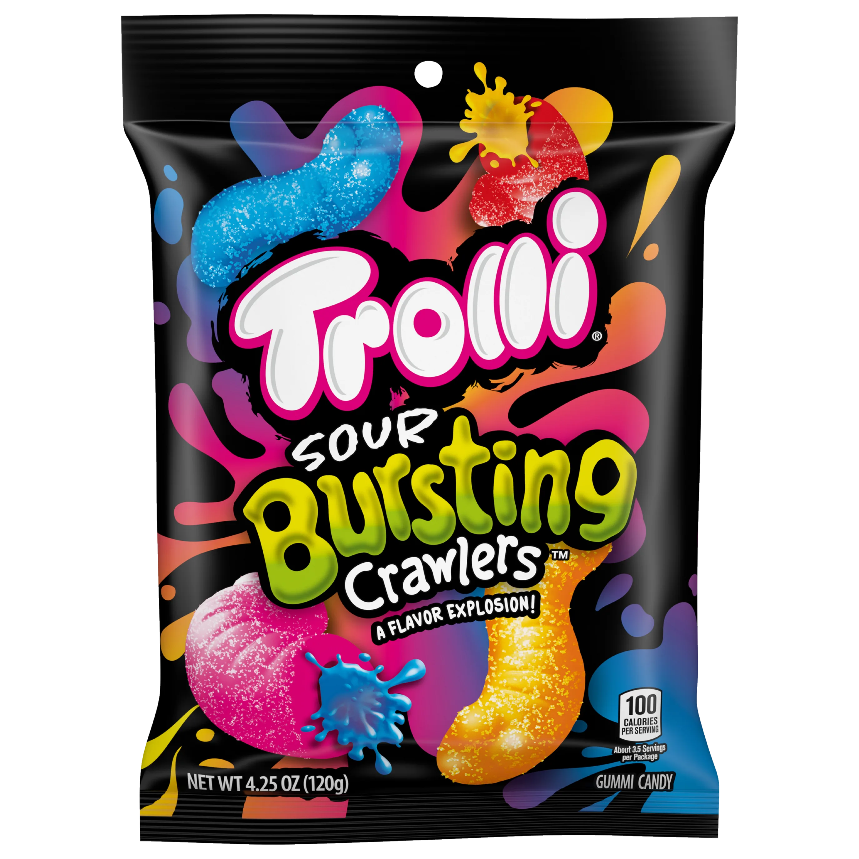 Trolli Sour Bursting Crawlers Gummy Candy, 4.25oz