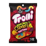 Trolli Sour Brite Crawlers, Candy, Fruit Punch, Sweet and Sour, Gummy Worms, 5 oz