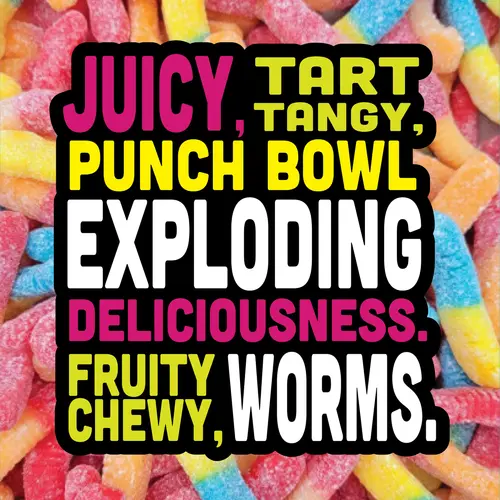 Trolli Sour Brite Crawlers, Candy, Fruit Punch, Sweet and Sour, Gummy Worms, 5 oz thumbnail 3