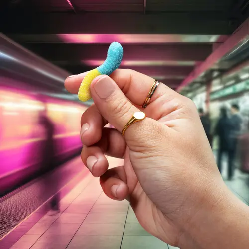 Trolli Sour Brite Crawlers, Candy, Fruit Punch, Sweet and Sour, Gummy Worms, 5 oz thumbnail 4