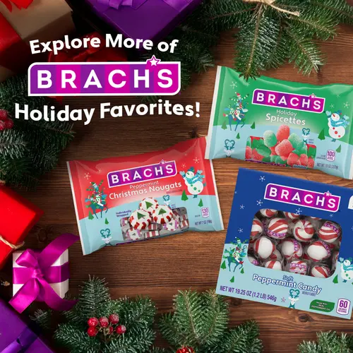 Brach's Holiday Soft Peppermint Candy Tub, Individually Wrapped Mints, 19oz, 110 Pieces thumbnail 4