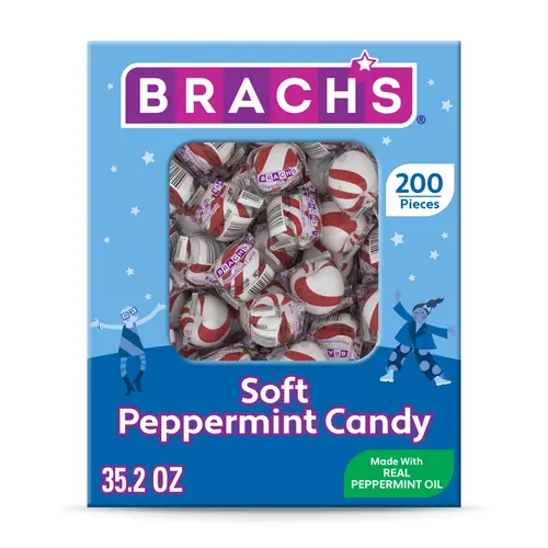 Brach's Soft Peppermint Candy, Individually Wrapped Pieces, 35.2 oz (200 Count)