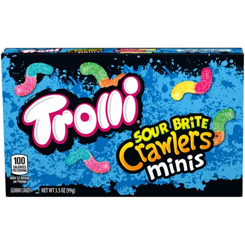 Trolli Sour Brite Crawlers Mini Gummy Candies, 3.5 oz thumbnail 2