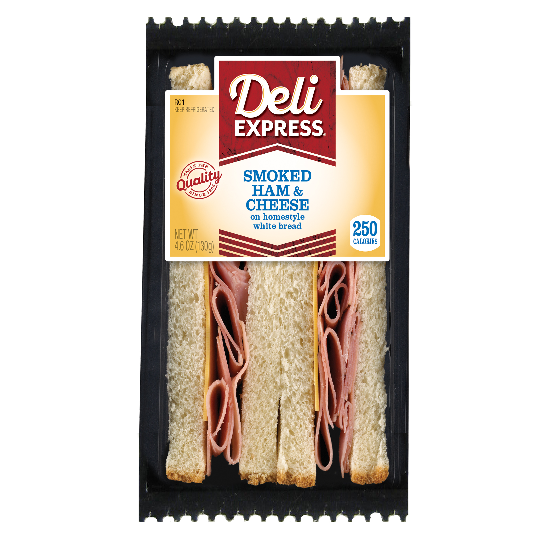Deli Express Smoked Ham & Cheese Sandwich Wedge, 4.6 oz, 1 Count thumbnail 2