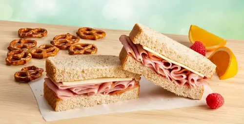 Market Sandwich Mega Meat Ham and Swiss Wedge Sandwich, 6 oz (Fresh) thumbnail 3
