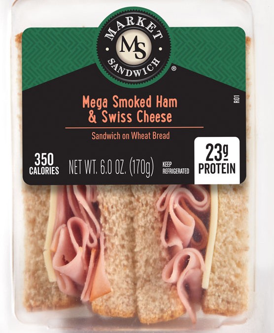 Market Sandwich Mega Meat Ham and Swiss Wedge Sandwich, 6 oz (Fresh) thumbnail 4