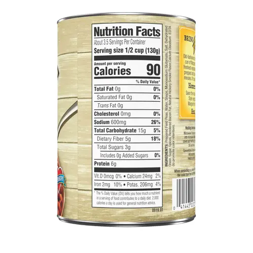 Margaret Holmes Field Peas and Snaps, Canned Vegetables, 15 oz thumbnail 2