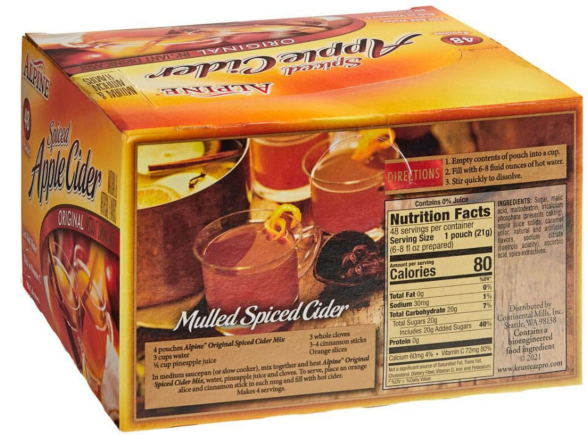 Alpine Spiced Apple Cider Instant Drink Mix (48 pk.) thumbnail 3