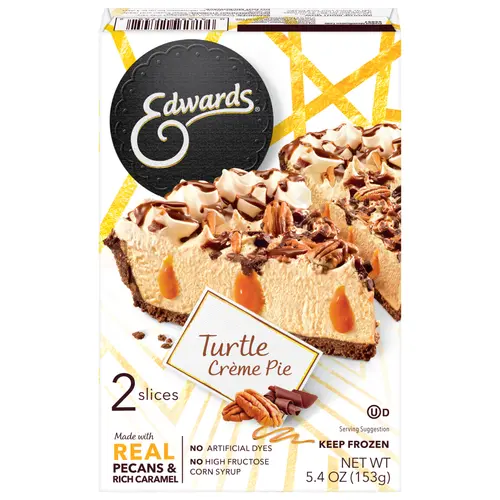 Edwards Singles Desserts Frozen Turtle Pie Slices, 5.41 oz 2 Pack