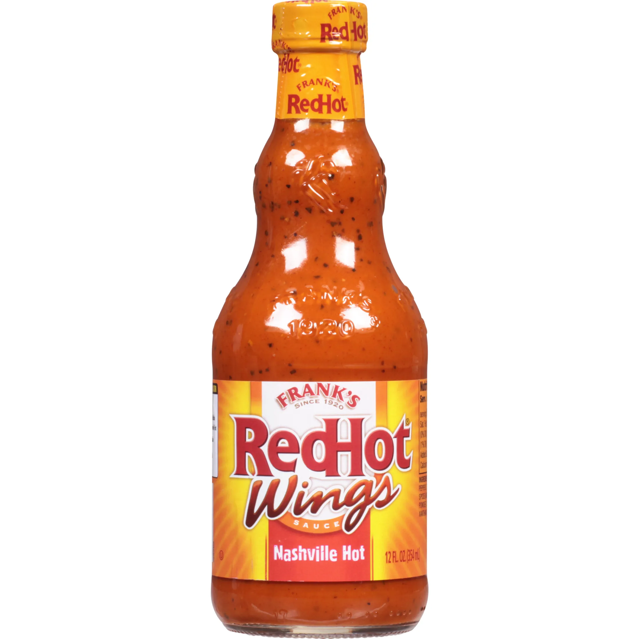 Frank's RedHot Kosher Nashville Hot Wings Sauce, 12 fl oz Bottle