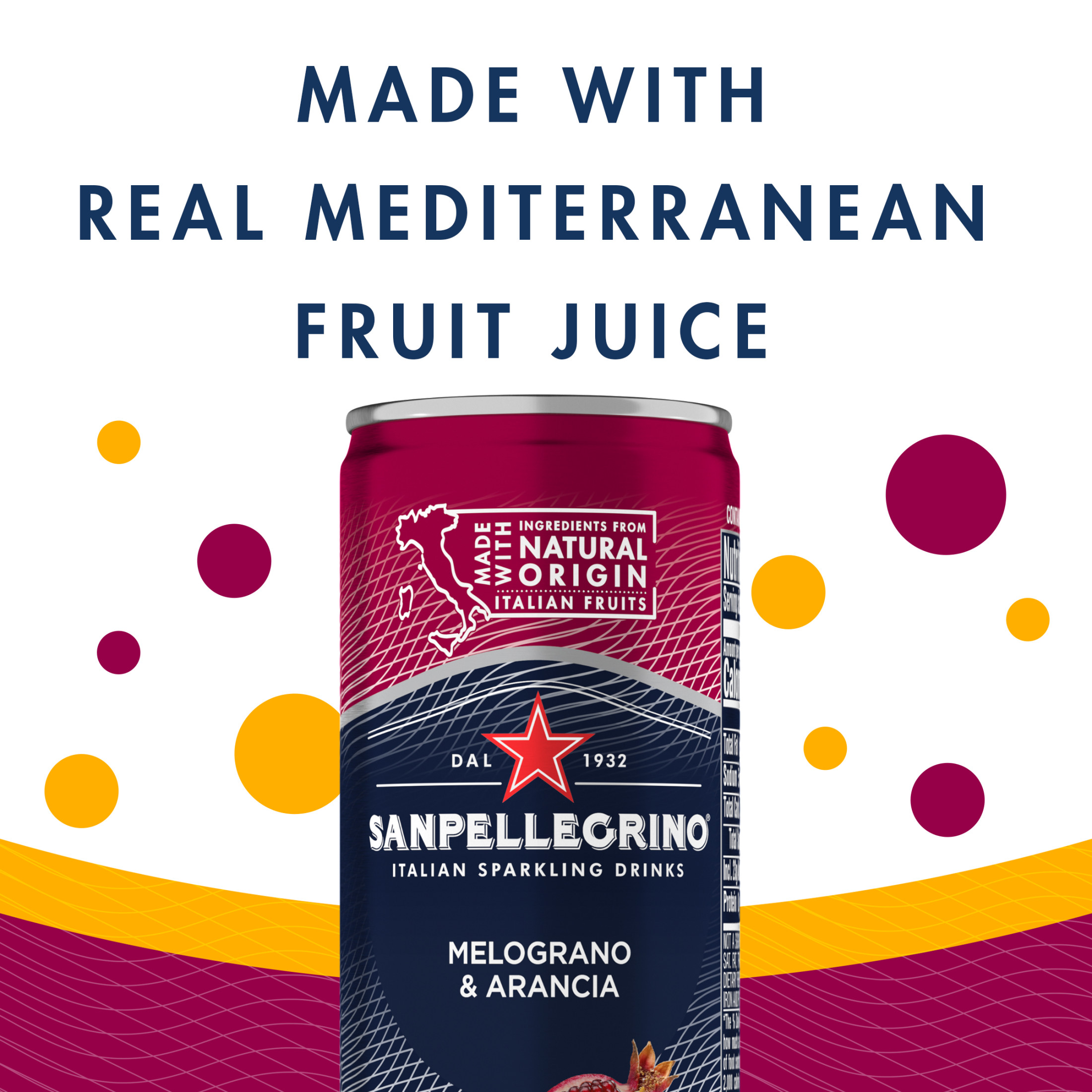Sanpellegrino Italian Sparkling Drink Melograno and Arancia, Sparkling Orange and Pomegranate Beverage, 24 Pack of Cans 267.6 fl thumbnail 3