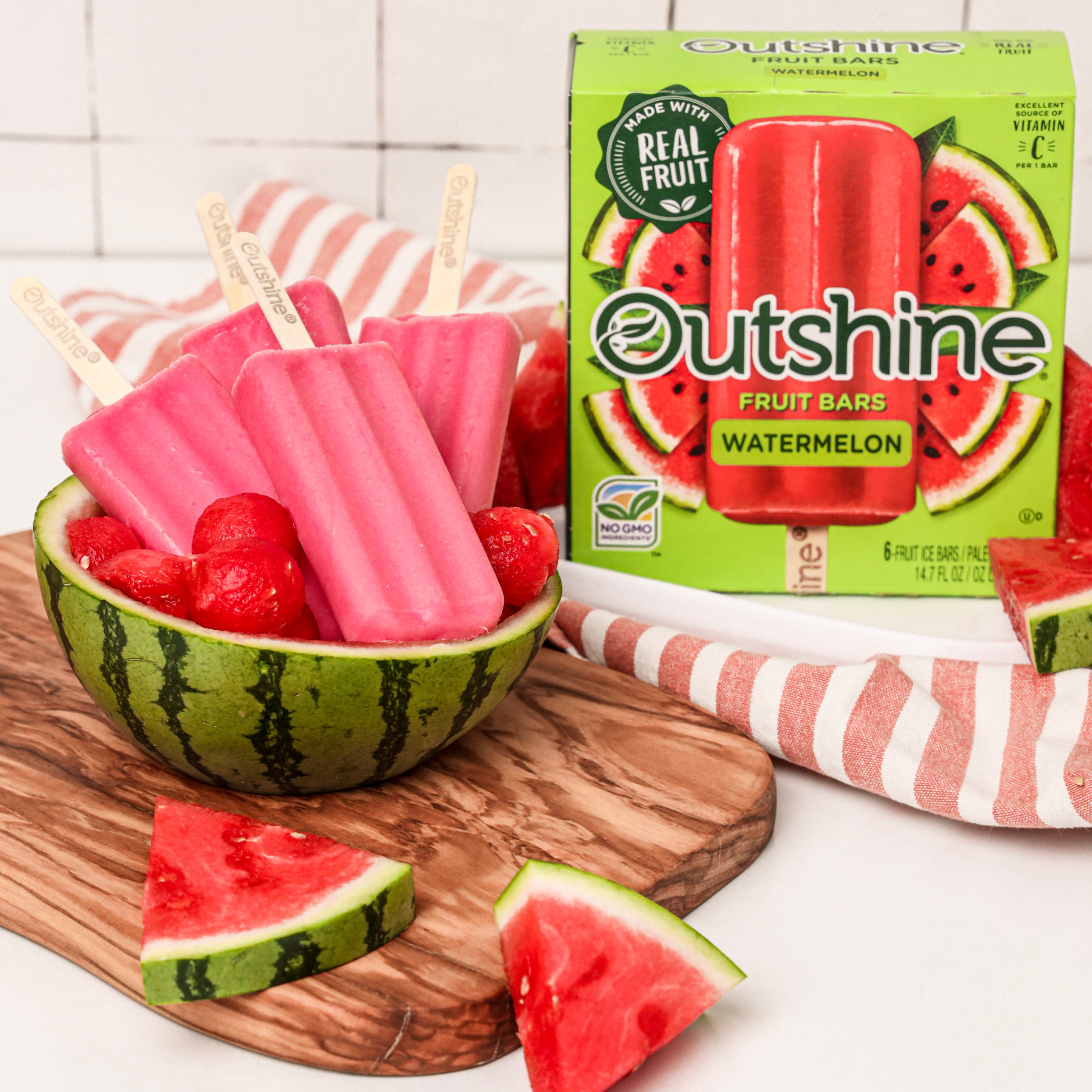 Outshine Watermelon Frozen Fruit Bars, Non-GMO, Gluten Free, 6 Ct thumbnail 3
