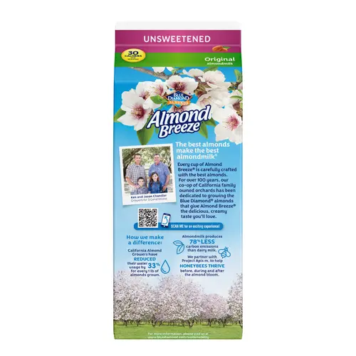 Almond Breeze Unsweetened Original Almond Milk, 64 oz thumbnail 4