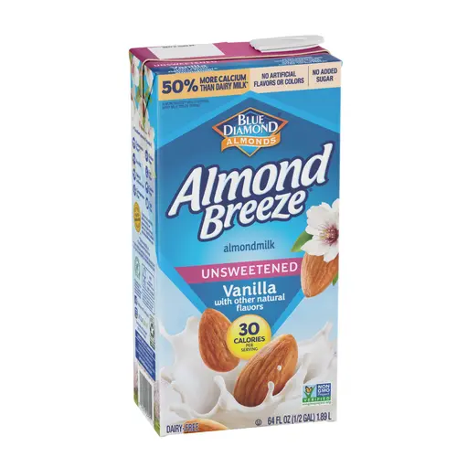Almond Breeze Shelf-Stable Unsweetened Vanilla Almond Milk, 64 oz Can thumbnail 2