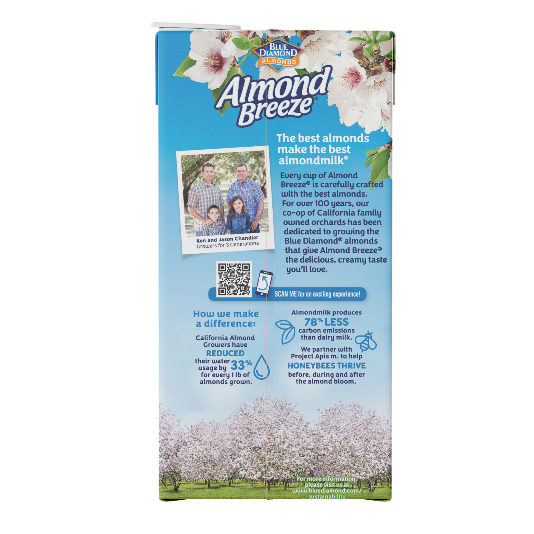 Almond Breeze Shelf-Stable Unsweetened Vanilla Almond Milk, 64 oz Can thumbnail 4