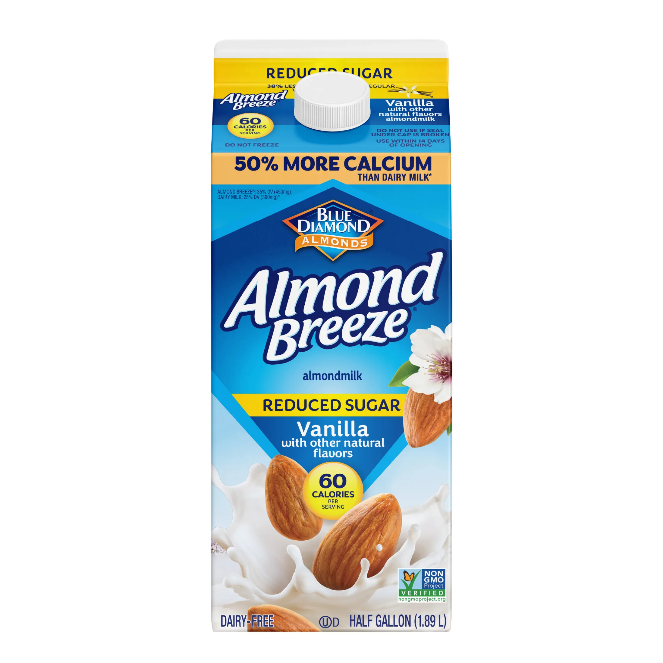 Almond Breeze Reduced Sugar Vanilla Almond Milk, 64 oz