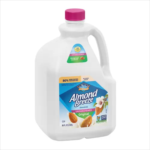 Almond Breeze Unsweetened Original Almond Milk, 96 oz thumbnail 2