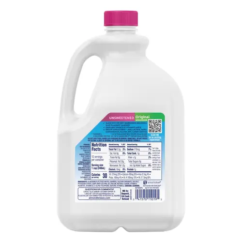 Almond Breeze Unsweetened Original Almond Milk, 96 oz thumbnail 4