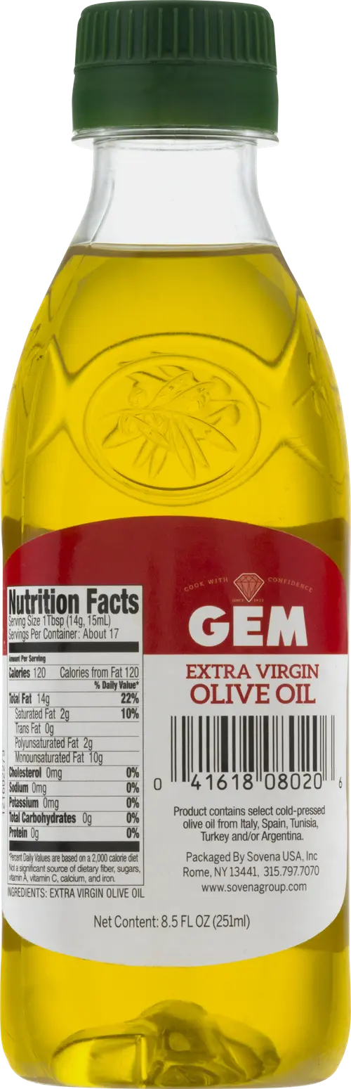 GEM Extra Virgin Olive Oil for Seasoning and Finishing, 8.5 fl oz thumbnail 3