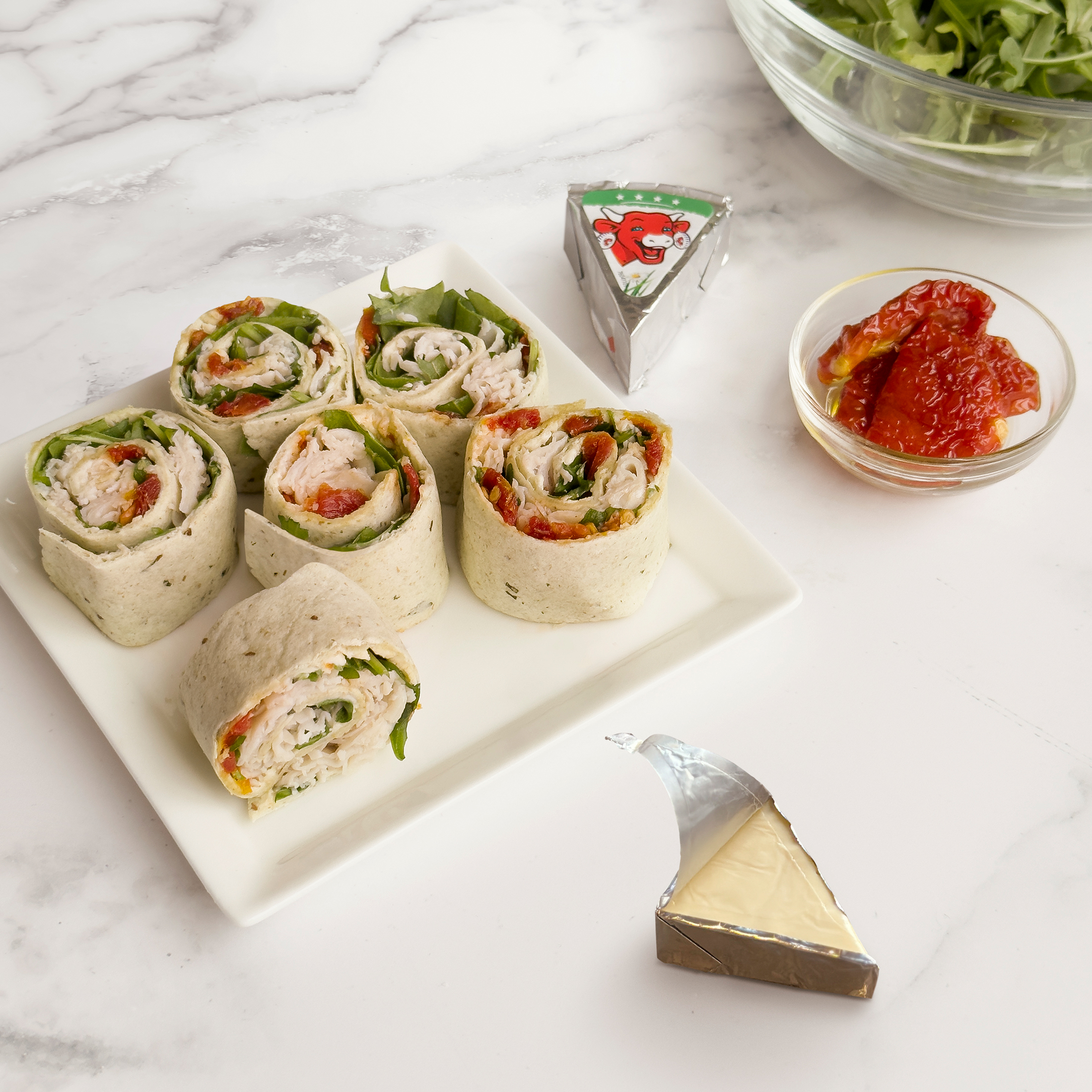 The Laughing Cow Garlic and Herb Spreadable Cheese Wedge, 5.4 oz Box. Refrigerated thumbnail 4