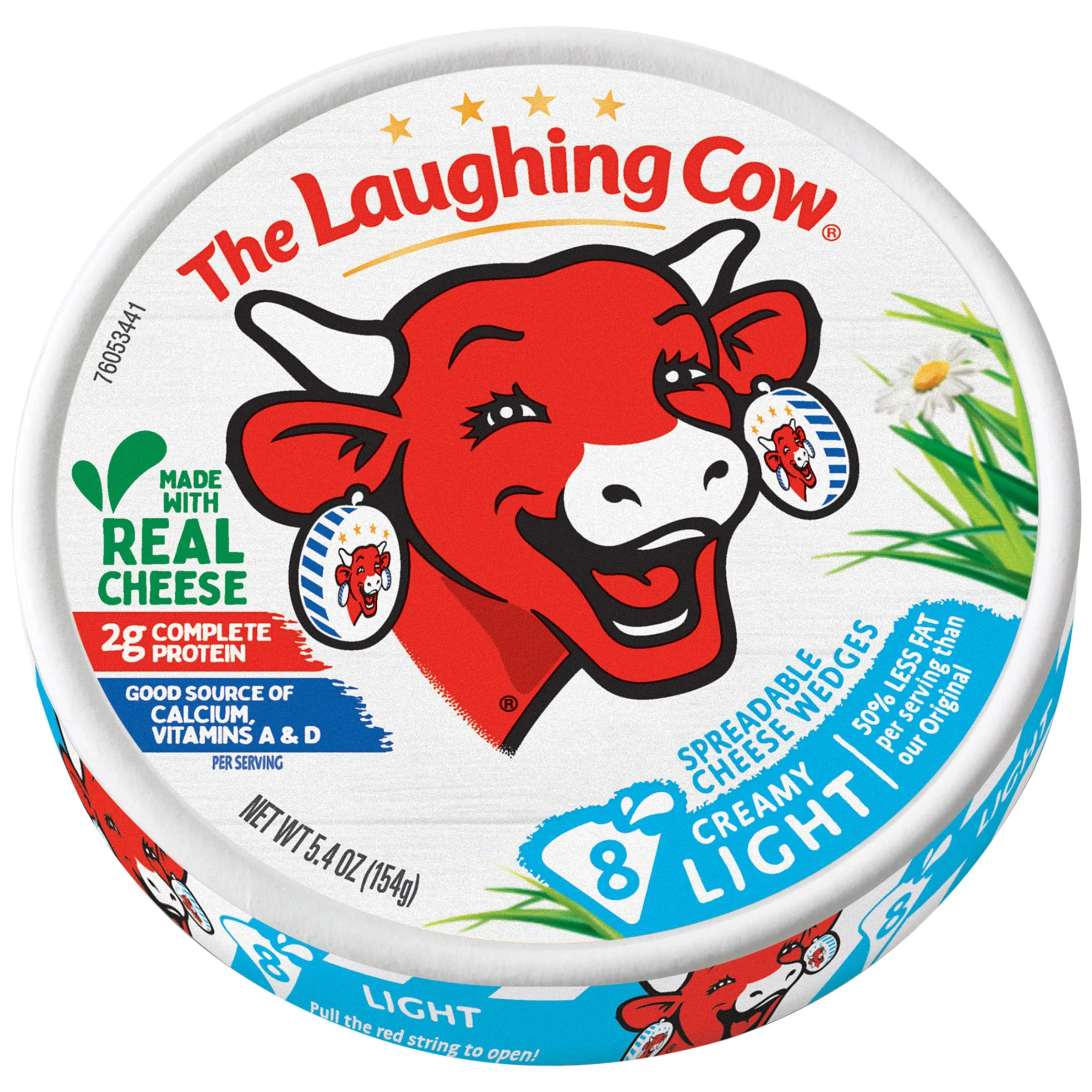 The Laughing Cow Light Spreadable Cheese Wedges, 5.4 oz, Box, Refrigerated