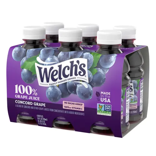 Welch's 100% Grape Juice, Concord Grape, 10 fl oz On-the-Go Bottle (Pack of 6) thumbnail 4