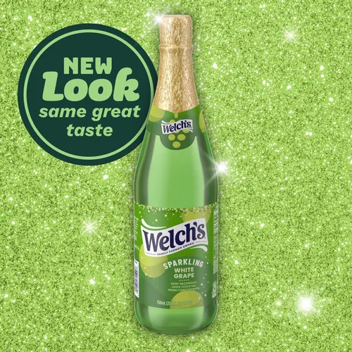 Welch's Non-Alcoholic Sparkling Juice Cocktail, White Grape, 25.4 fl oz Bottle thumbnail 2