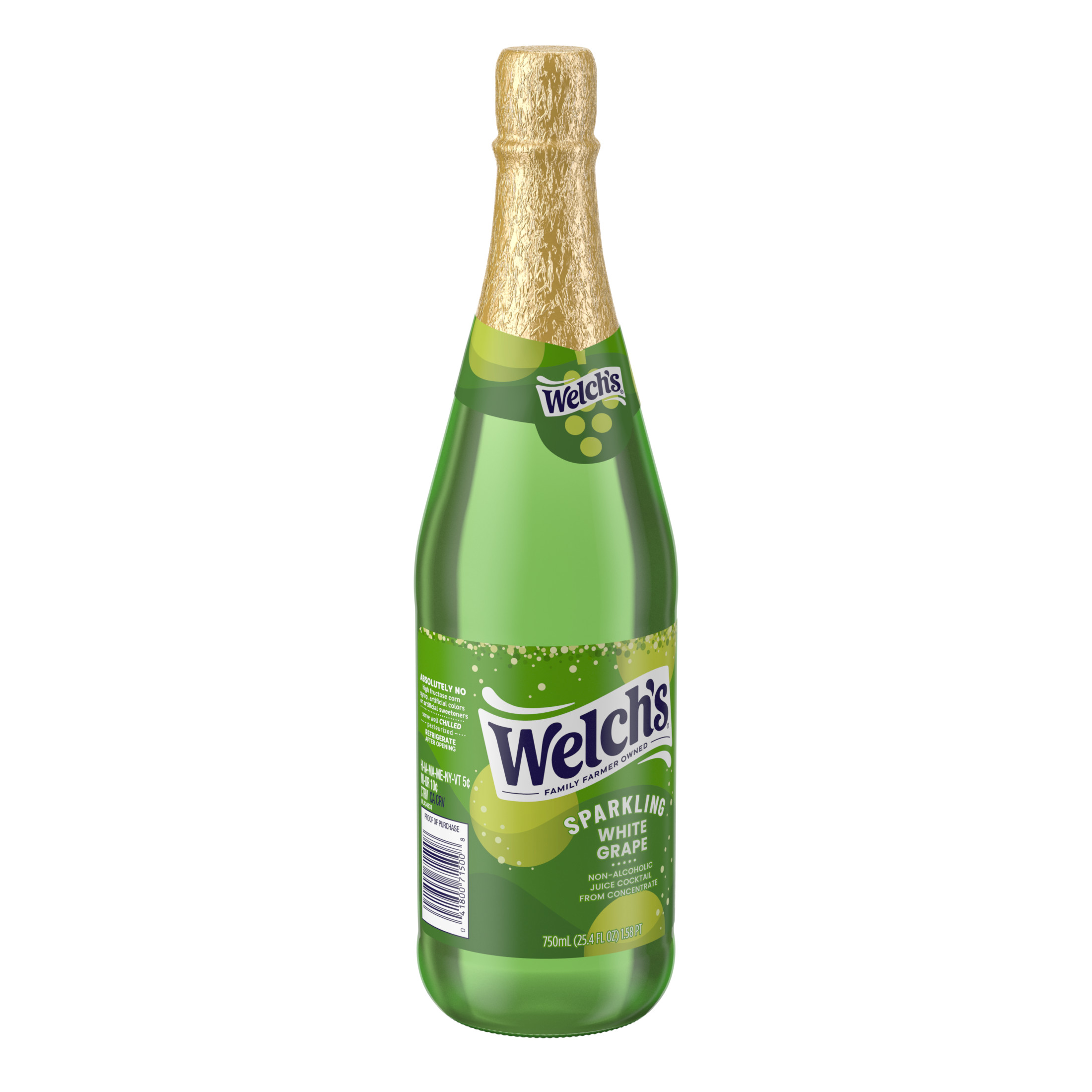 Welch's Non-Alcoholic Sparkling Juice Cocktail, White Grape, 25.4 fl oz Bottle thumbnail 4