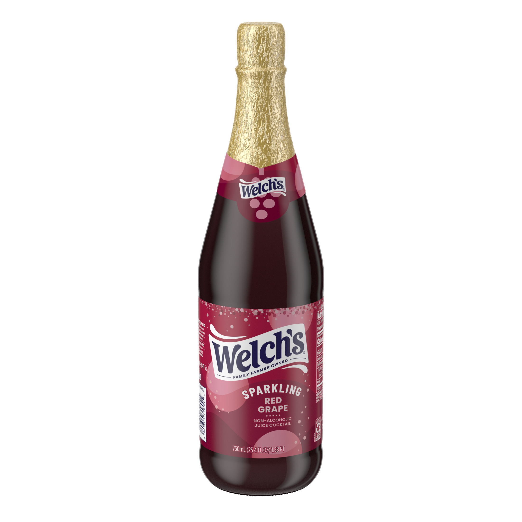 Welch's Non-Alcoholic Sparkling Juice Cocktail, Red Grape, 25.4 fl oz Bottle