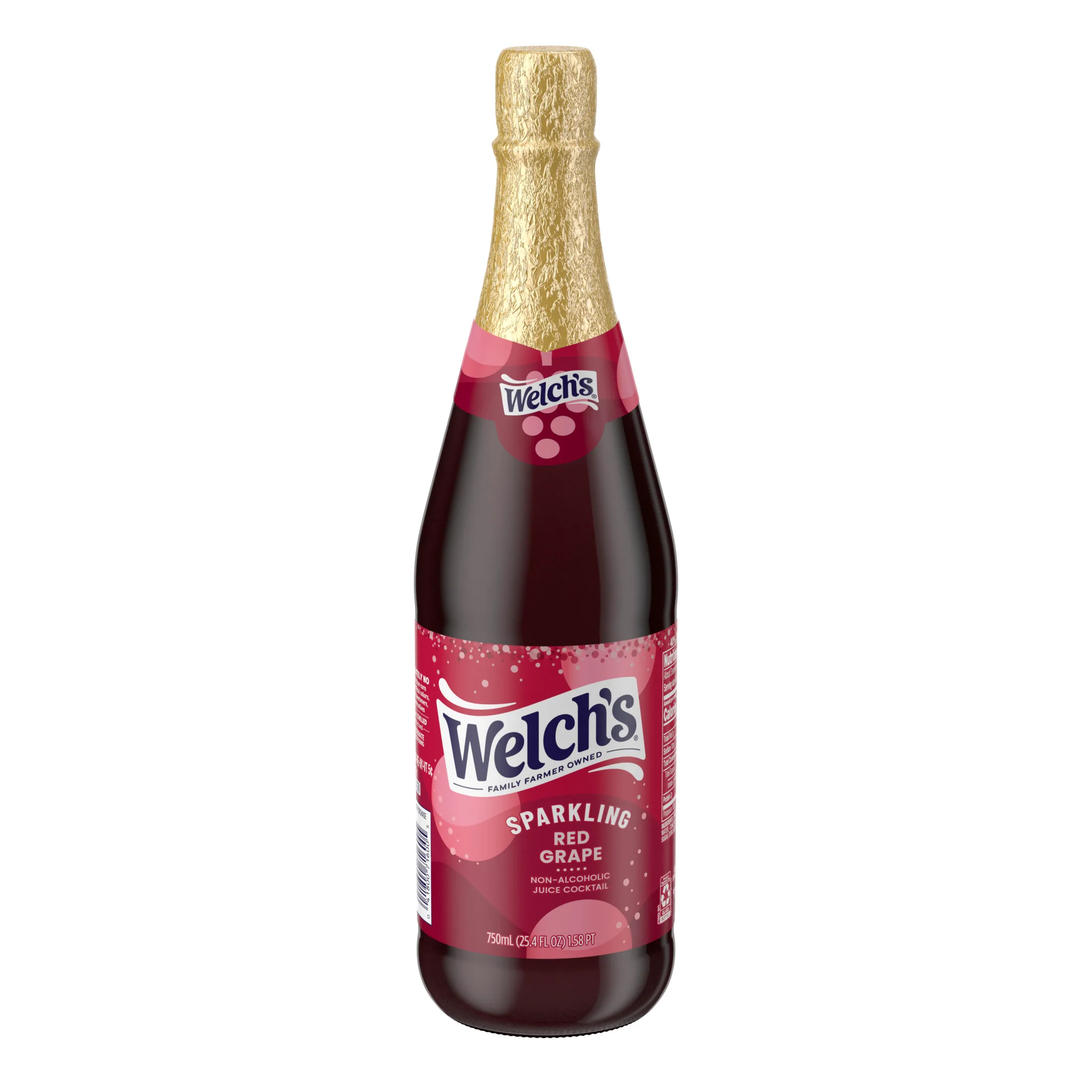 Welch's Non-Alcoholic Sparkling Juice Cocktail, Red Grape, 25.4 fl oz Bottle