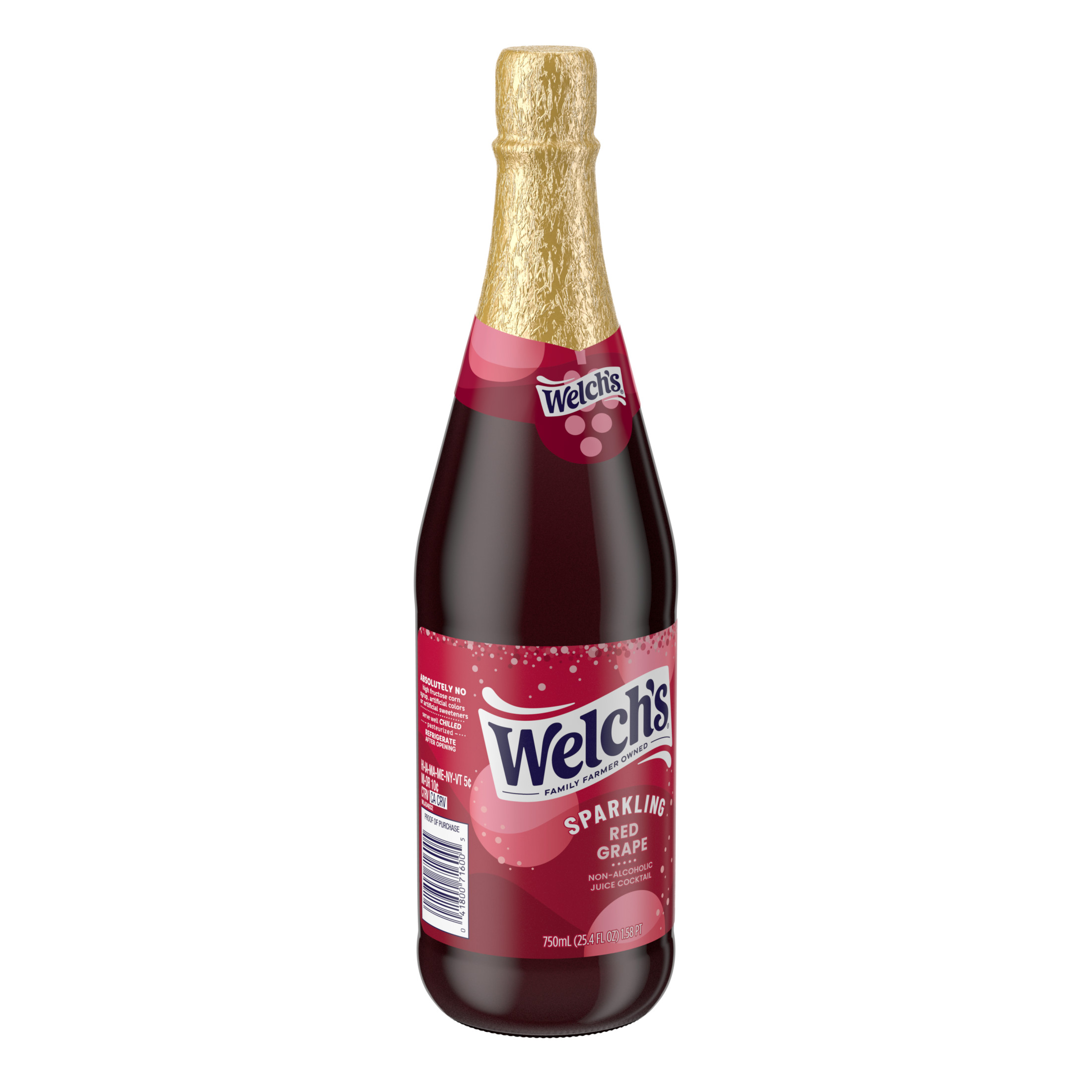 Welch's Non-Alcoholic Sparkling Juice Cocktail, Red Grape, 25.4 fl oz Bottle thumbnail 4
