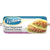 FESTIVE Taco Seasoned Ground Turkey, Frozen, 1 lb Roll