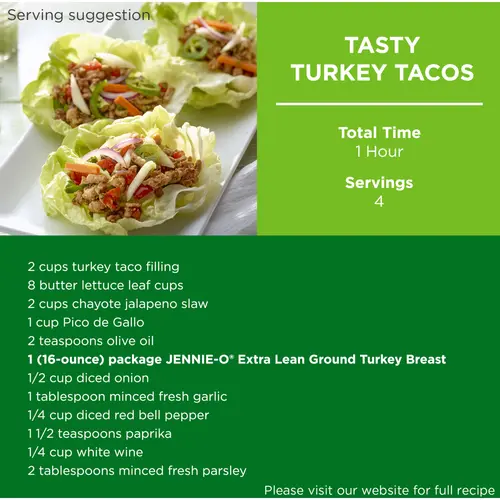 JENNIE-O Ground Turkey Breast 99% Lean/1% Fat, Fresh Meat, *All Natural, 16 oz Plastic Tray thumbnail 2