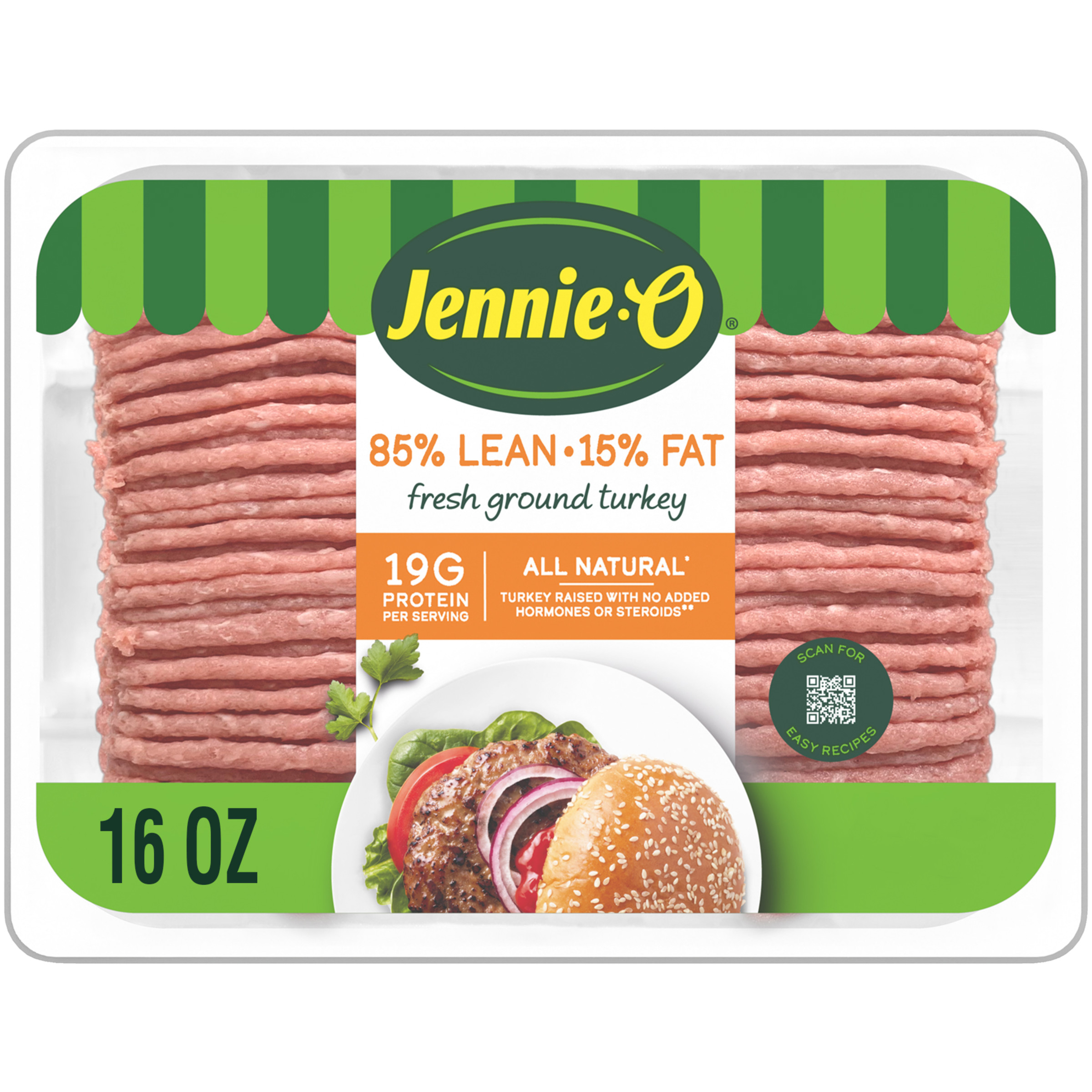 JENNIE-O Ground Turkey 85% Lean / 15% Fat - 1 lb. tray 16 oz thumbnail 4