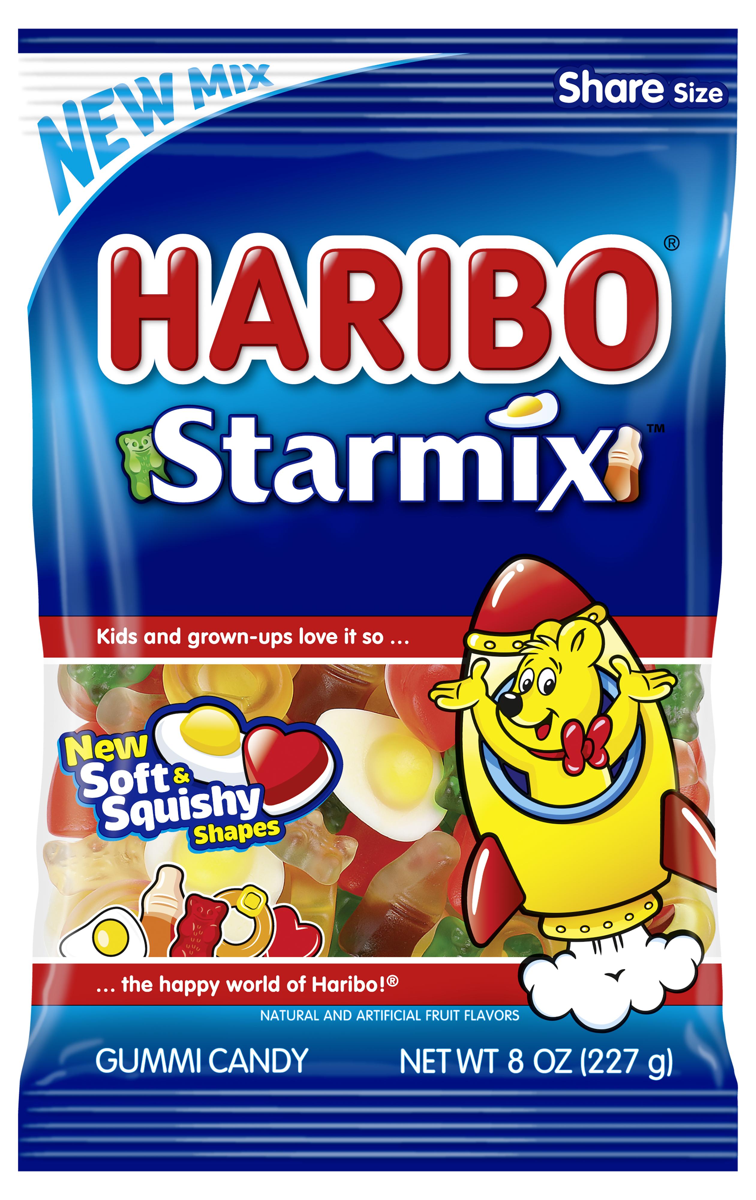 HARIBO Starmix Gummi Candies, Thin, Pack of 1, 8 oz Peg Bag