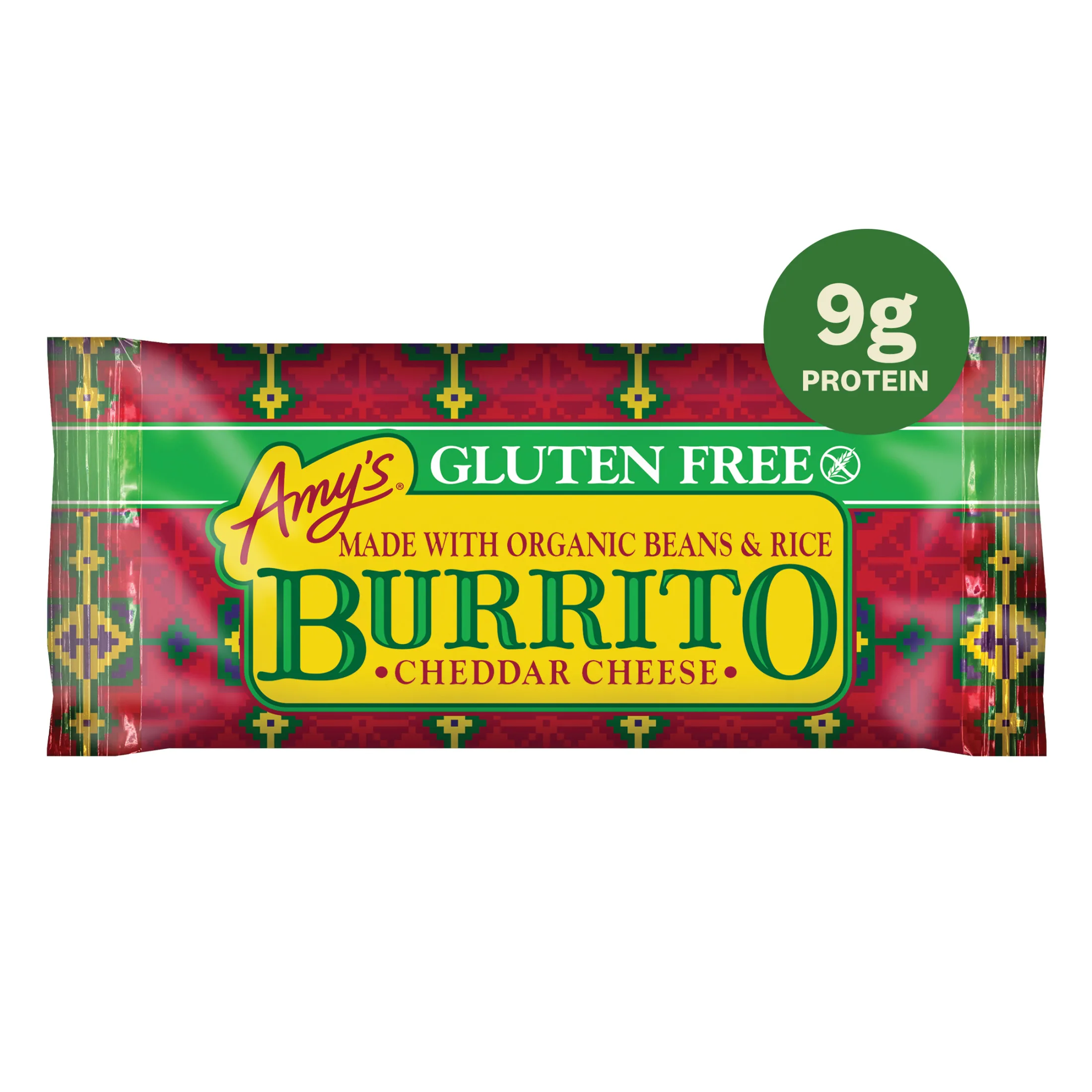 Amy's Frozen Meals, Gluten Free Cheddar Cheese Burrito, Microwave Meals, 5.5 oz